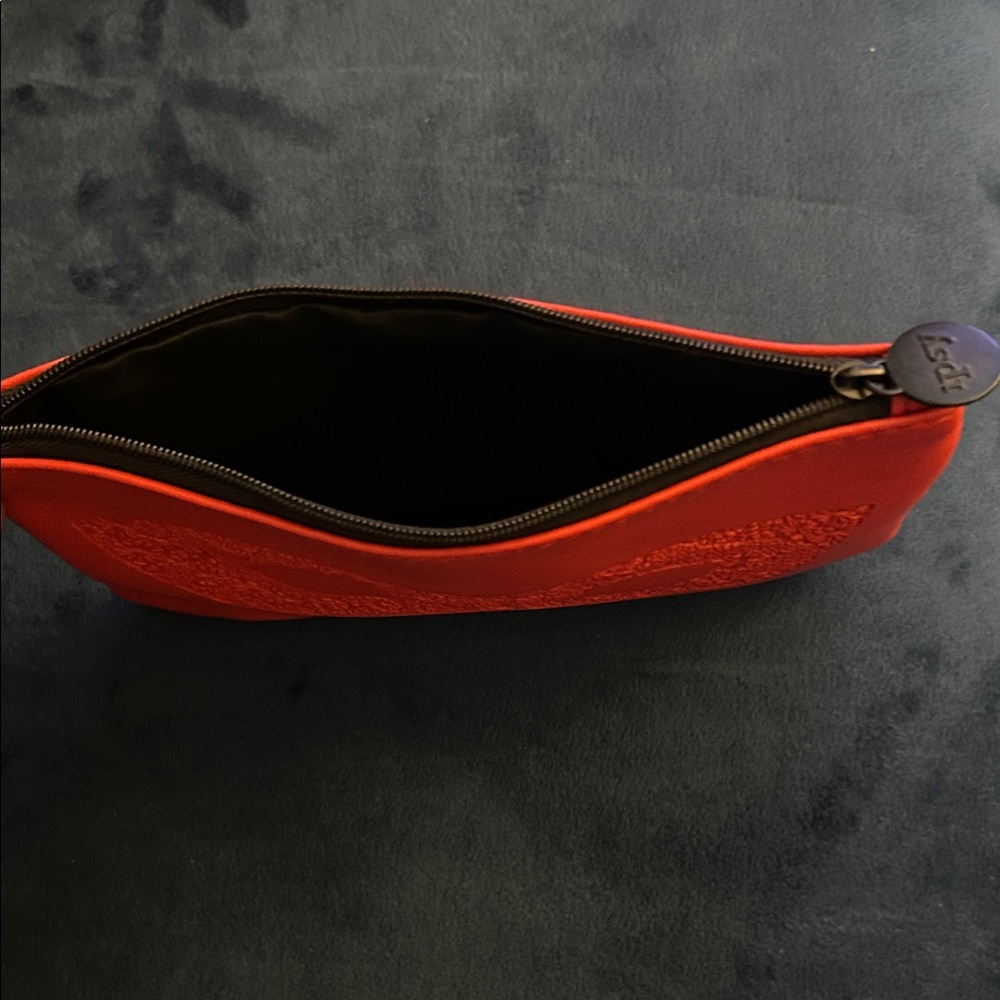 Red Embossed Clutch - Picture 2 of 2